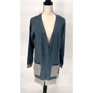 Stitch Fix Lety & Me Cardigan Blue/Gray Color Block Open front LongSleeve Size M